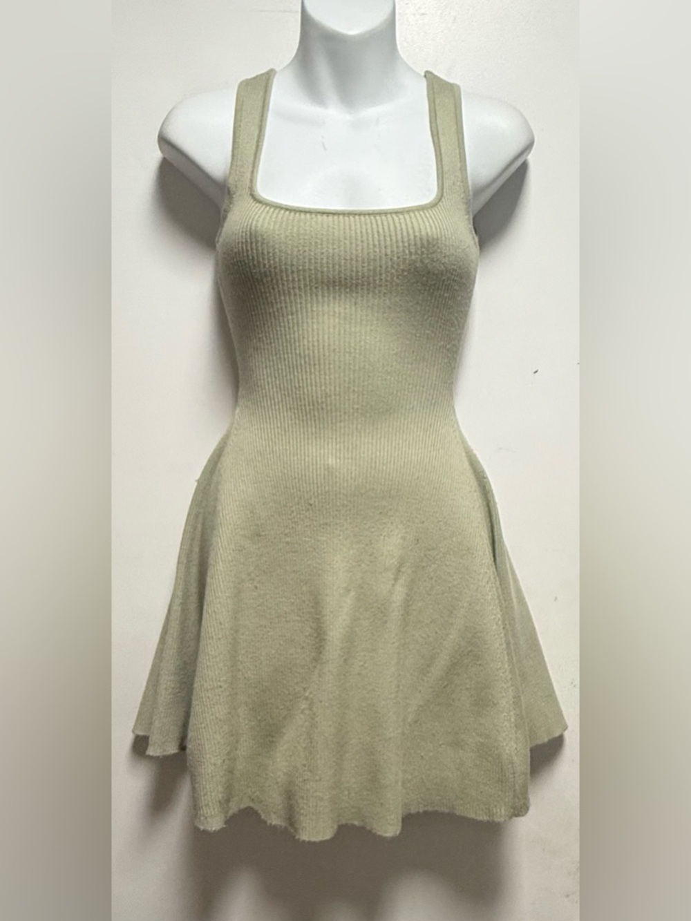 Windsor Light Sage Ribbed Tank Mini Dress